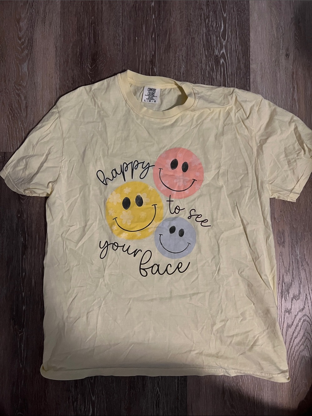 Comfort Colors Light Yellow Crewneck T-Shirt